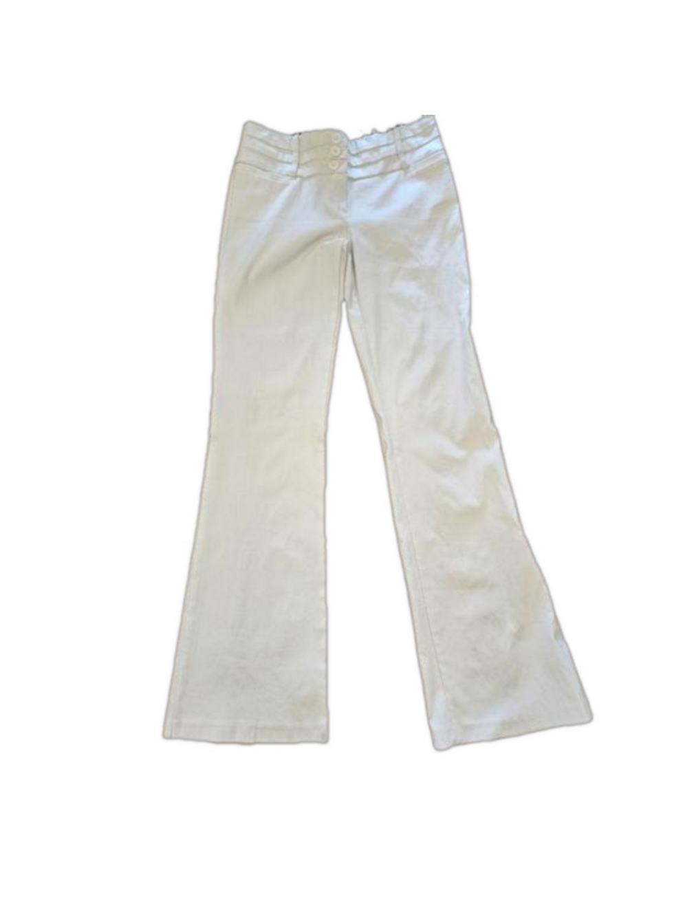 BODY CENTRAL NWT WOMEN'S JUNIOR'S WHITE FLARED STRETCHY PANTS SIZE 9